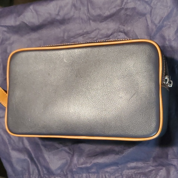 Royal Albartross Mens Shave Kit Dopp Kit Travel Bag Brown & Navy Leather… - Picture 7 of 9